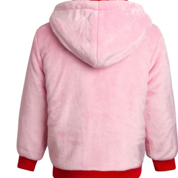 New! Disney Minnie Mouse pink girls kids toddler plush hoodie - Picture 2 of 3